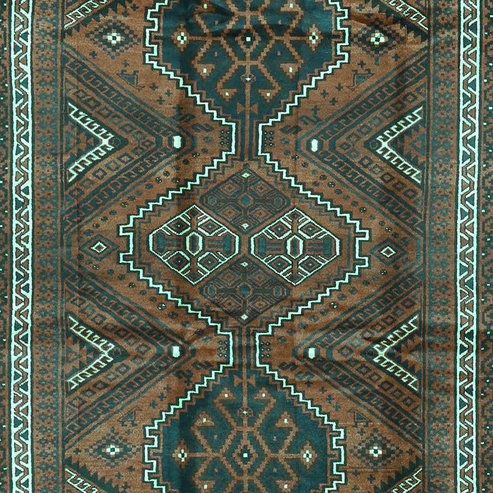Machine Washable Persian Turquoise Traditional Area Rugs, wshtr4330turq