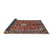 Sideview of Traditional Saffron Red Medallion Rug, tr4331