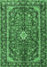 Medallion Emerald Green Traditional Rug, tr4331emgrn