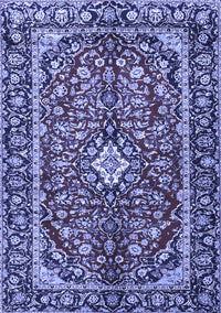 Medallion Blue Traditional Rug, tr4331blu