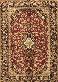 Medallion Brown Traditional Rug, tr4331brn