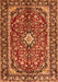 Medallion Orange Traditional Rug, tr4331org