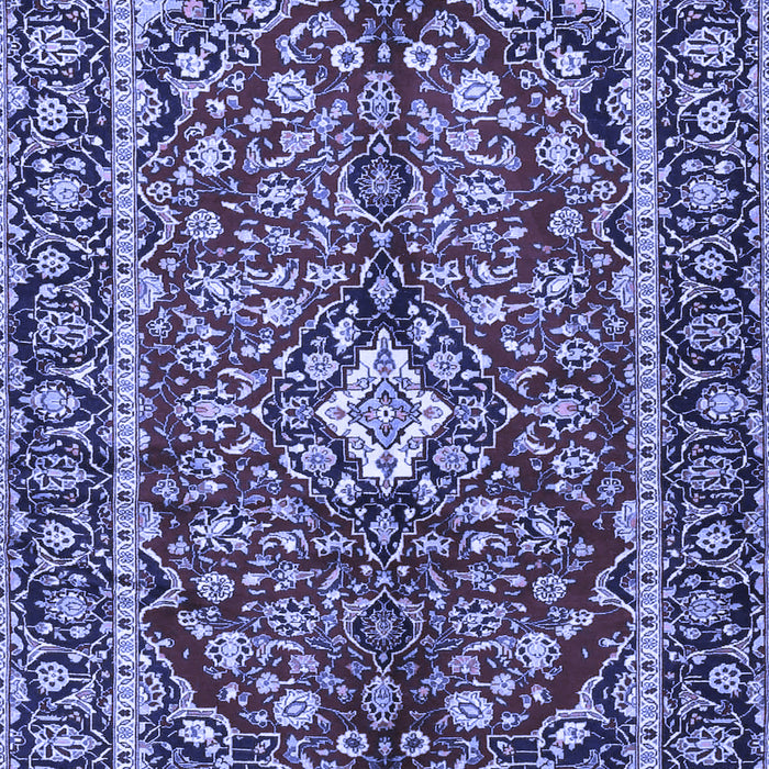 Medallion Blue Traditional Rug, tr4331blu