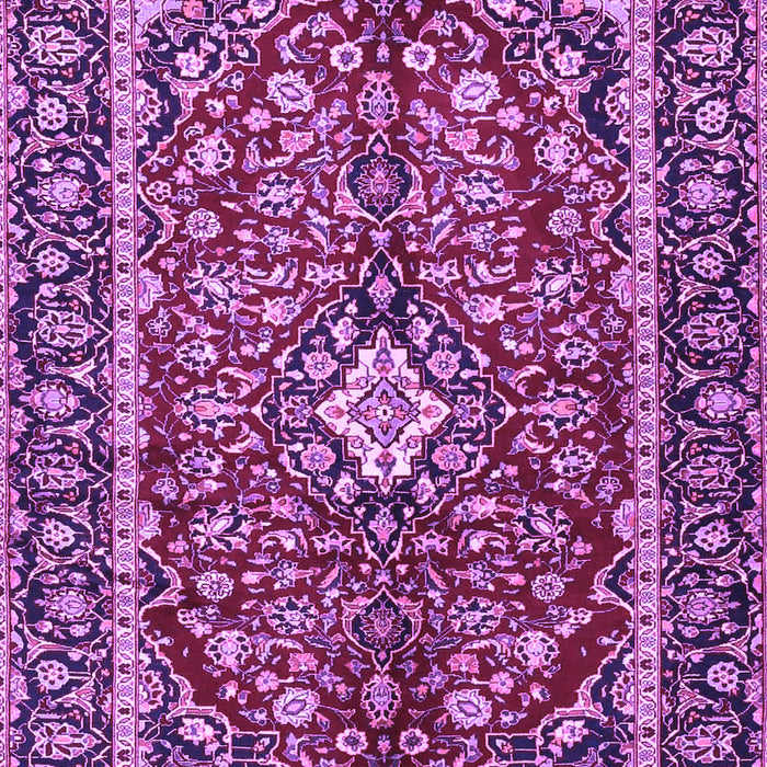 Machine Washable Medallion Purple Traditional Area Rugs, wshtr4331pur