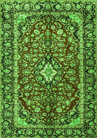 Medallion Green Traditional Rug, tr4331grn