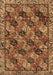 Machine Washable Persian Brown Traditional Rug, wshtr4332brn