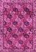 Machine Washable Persian Pink Traditional Rug, wshtr4332pnk