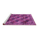 Sideview of Machine Washable Persian Purple Traditional Area Rugs, wshtr4332pur