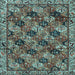 Square Persian Light Blue Traditional Rug, tr4332lblu