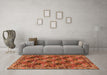 Machine Washable Persian Orange Traditional Area Rugs in a Living Room, wshtr4332org