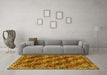 Machine Washable Persian Yellow Traditional Rug in a Living Room, wshtr4332yw