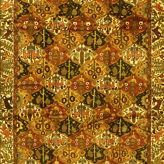 Machine Washable Persian Yellow Traditional Rug, wshtr4332yw