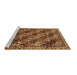 Sideview of Machine Washable Persian Brown Traditional Rug, wshtr4332brn