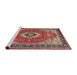 Sideview of Machine Washable Traditional Fire Brick Red Rug, wshtr4333