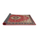 Sideview of Traditional Fire Brick Red Persian Rug, tr4333