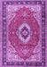 Machine Washable Persian Purple Traditional Area Rugs, wshtr4333pur