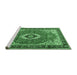 Sideview of Machine Washable Persian Emerald Green Traditional Area Rugs, wshtr4333emgrn