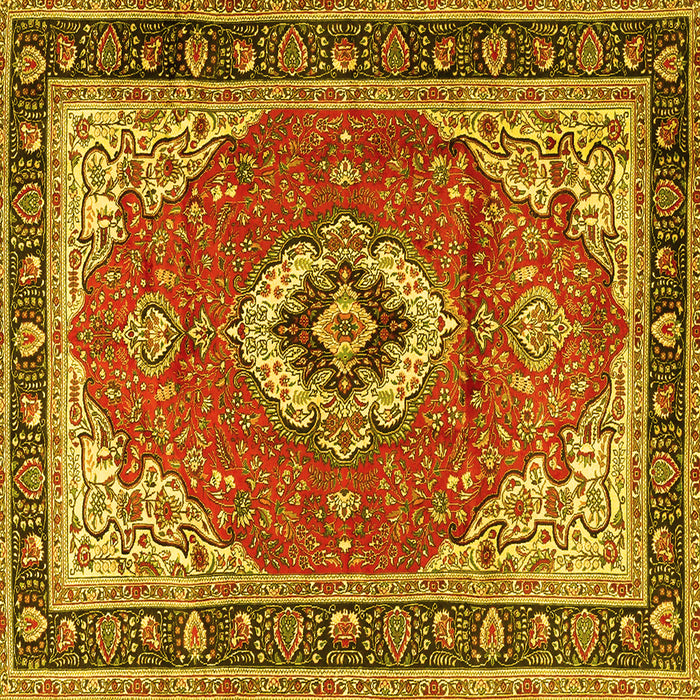 Square Persian Yellow Traditional Rug, tr4333yw