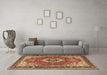 Machine Washable Persian Brown Traditional Rug in a Living Room,, wshtr4333brn