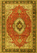 Machine Washable Persian Yellow Traditional Rug, wshtr4333yw