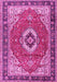 Machine Washable Persian Pink Traditional Rug, wshtr4333pnk