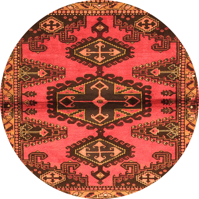Machine Washable Persian Orange Traditional Area Rugs, wshtr4334org