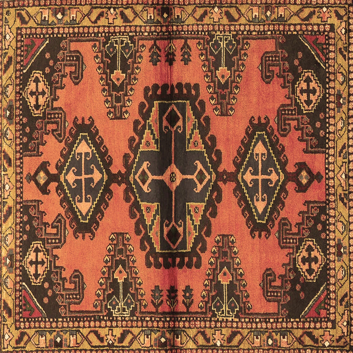 Square Machine Washable Persian Brown Traditional Rug, wshtr4334brn
