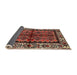 Sideview of Traditional Saffron Red Persian Rug, tr4335