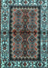 Machine Washable Persian Light Blue Traditional Rug, wshtr4335lblu