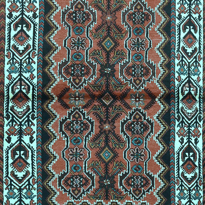 Machine Washable Persian Light Blue Traditional Rug, wshtr4335lblu