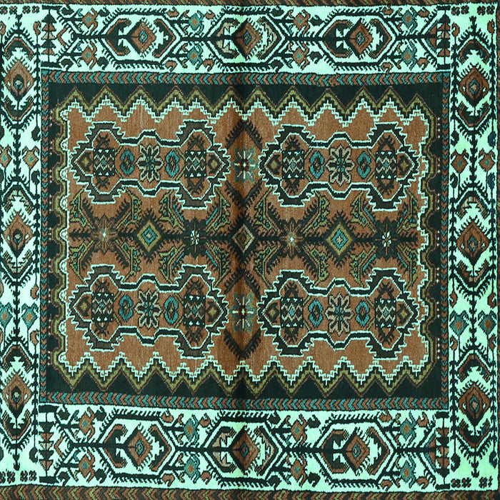 Square Persian Turquoise Traditional Rug, tr4335turq