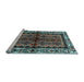 Sideview of Machine Washable Persian Light Blue Traditional Rug, wshtr4335lblu