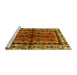 Sideview of Machine Washable Persian Yellow Traditional Rug, wshtr4335yw