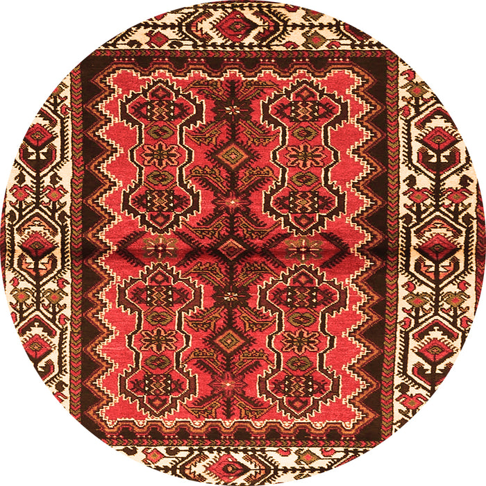 Square Persian Orange Traditional Rug, tr4335org