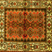 Square Persian Yellow Traditional Rug, tr4335yw