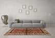 Machine Washable Persian Brown Traditional Rug in a Living Room,, wshtr4335brn