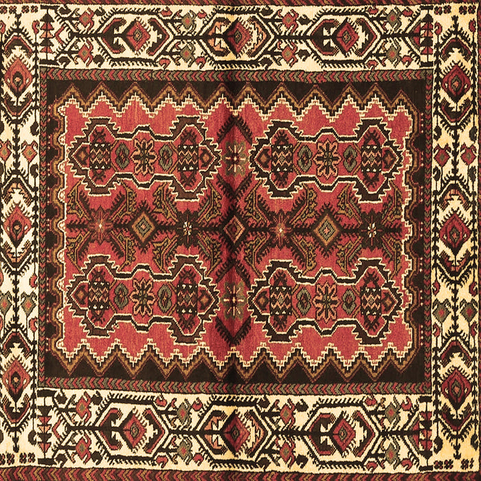 Square Persian Brown Traditional Rug, tr4335brn