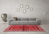 Machine Washable Persian Red Traditional Rug, wshtr4335red