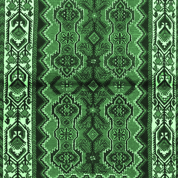 Machine Washable Persian Emerald Green Traditional Area Rugs, wshtr4335emgrn