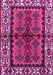 Machine Washable Persian Pink Traditional Rug, wshtr4335pnk