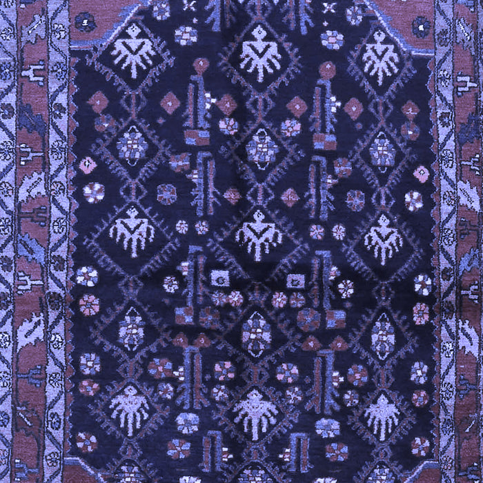 Machine Washable Persian Blue Traditional Rug, wshtr4336blu