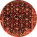 Machine Washable Persian Orange Traditional Area Rugs, wshtr4336org