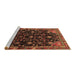 Sideview of Machine Washable Persian Brown Traditional Rug, wshtr4336brn