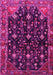 Machine Washable Persian Pink Traditional Rug, wshtr4336pnk