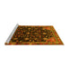 Sideview of Machine Washable Persian Yellow Traditional Rug, wshtr4336yw