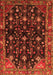 Serging Thickness of Machine Washable Persian Orange Traditional Area Rugs, wshtr4336org