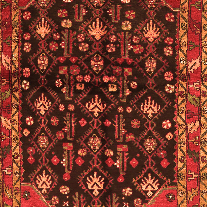 Serging Thickness of Machine Washable Persian Orange Traditional Area Rugs, wshtr4336org