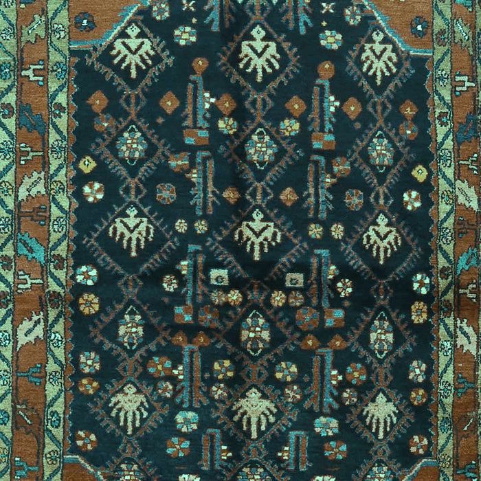 Machine Washable Persian Turquoise Traditional Area Rugs, wshtr4336turq