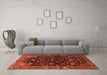 Machine Washable Persian Orange Traditional Area Rugs in a Living Room, wshtr4336org