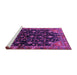 Sideview of Machine Washable Persian Purple Traditional Area Rugs, wshtr4336pur